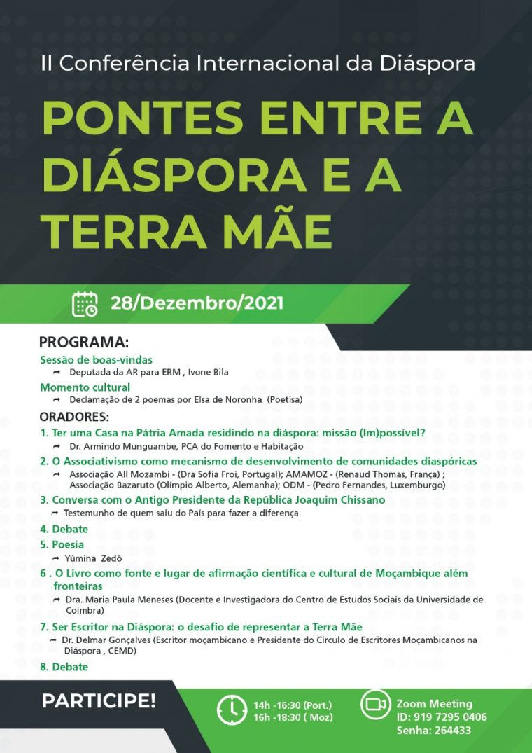 Programa da II Conferência Internacional da Diáspora