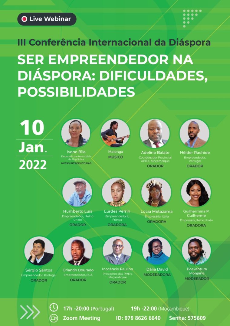 Sessão webinar III Conferência Internacional da Diáspora